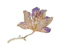 SLXLYH Elegant Flower Brooch Pin for Women with Alloy Embellishments Jewelry Accessory for Banquet or Party(PL#)