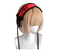 SLXLYH Elegant Ruffle Lace Headband with Bows For Women And Girls Costume Hair Acccesories For Daily Wear Or Special Occasion(red and black)