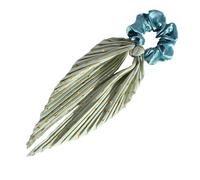 SLXLYH Fashion Hair Scrunchie Floral Ribbon Hair Tie Elegant Hair Accessory Party Hairpiece Adds Romance For Various Hairstyles(Green)