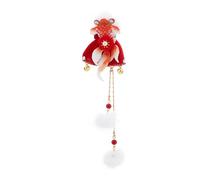 SLXLYH Festive Embroidered Hair Clip Sweet Girls Hair Barrettes Clip Headwear Pompoms Accessories for Women Girls