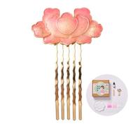 SLXLYH Flower Hair Stick with Paint Do It Yourself Buyao for Women Girl Buyao for Traditional Headpieces Hair Jewelry(Peony Hair Comb)