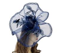 SLXLYH Flower Lace Hairpin Medieval Hairpin with Flower Delicate Bride Hairpin for Marriage Wedding Celebration Party Hairpin(Navy Blue)