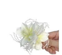 SLXLYH Girls Hair Clip Camellias Women Kid Hairgrips Artificial Headdress Barrettes Flower Shape Sweet 2000s Girls Hairpins(White)