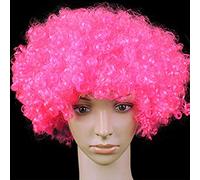 SLXLYH Halloween Colorful LED Light Up Afro Curly Clown Cosplay Flashing Glow Explo