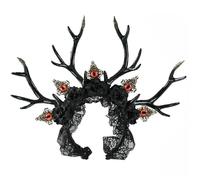 SLXLYH Halloween Punk Deer Antlers Headband With Demonic Eyes Design Hair Accessory For Costume Parties And Cosplay Event