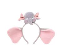 SLXLYH Lovely Cartoon Animal Plush Headbands For Parties And Celebration Comfortable Elastic For Adult and Children(elephant)