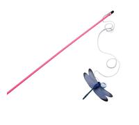 SLXLYH Multicolored Dragonflies Cats Teaser Exercise Toy with Bells Interactive Teasing Wand for Kitten Playtimes Activity Interactive Cats Toy Realistic Dragonflies