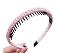 SLXLYH NonSlip Resin Cotton Hair Bands For Women Workouts Spa Face Washing Secure Grip Elastic Thin Headbands Multiple Colors(Pink)