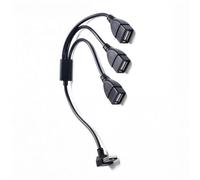 SLXLYH USB2.0 Splitter Adapter with Triple Female Port and 90 Degree Bend Facilitating Easy Connection for Various Peripherals USB Splitter