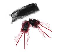 SLXLYH Vintage Rose Flower Ribbon Bowknot Headband with Veil Women's Ruffled Hair Accessories for Themed Parties and Daily Wear(hair band veil)