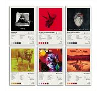 SLXYYYHW Alice Poster In Chains Album Cover Limited Edition Posters (Set of 6) Unframed 8inch X 12inch(20 X 30cm) Room Aesthetic Scannable Song Code Music Posters