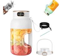 SLXYYYHW Multifunctional portable juicer cup, Multifunctional portable juicer cup with digital display for milkshake, smoothie, portable USB rechargeable blender