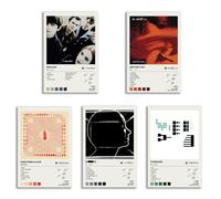 SLXYYYHW Slowdive Album Cover Limited Edition Posters (Set of 5) Unframed 8inch X 12inch(20 X 30cm) Room Aesthetic Scannable Song Code Music Posters