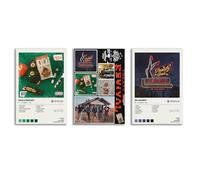 SLXYYYHW Treaty Poster Oak Revival Album Cover Limited Edition Posters (Set of 3) Unframed 8inch X 12inch(20 X 30cm) Room Aesthetic Scannable Song Code Music Posters