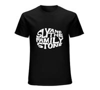 Sly and The Family Stone Logo - - Funk Band - San Francisco Short Sleeve T-Shirt Black L