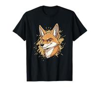 Sly Fox Head Mascot Vixen Wild Animal Tribal Forest T-Shirt