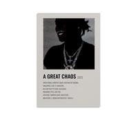 SLYASZX A Great Chaos by Ken Carson Poster Canvas Oil Painting Decorative Painting Art Poster Hanging Painting Home Living Room Bedroom Dining WallUnframe-style16x24inch(40x60cm)