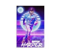 SLYASZX Bryce Harper Poster Canvas Oil Painting Decorative Painting Art Poster Hanging Painting Home Living Room Bedroom Dining WallUnframe-style08x12inch(20x30cm)