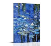 SLYASZX Claude Monet Poster Canvas Oil Painting Decorative Painting Art Poster Hanging Painting Home Living Room Bedroom Dining WallFrame-style24x36inch(60x90cm)