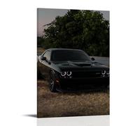 SLYASZX Dodge Challenger Poster Canvas Oil Painting Decorative Painting Art Poster Hanging Painting Home Living Room Bedroom Dining WallFrame-style12x18inch(30x45cm)