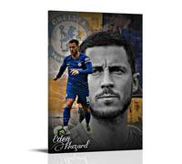 SLYASZX Eden Hazard Poster Canvas Oil Painting Decorative Painting Art Poster Hanging Painting Home Living Room Bedroom Dining WallFrame-style16x24inch(40x60cm)