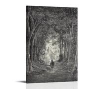 SLYASZX Gustave Doré Poster Canvas Oil Painting Decorative Painting Art Poster Hanging Painting Home Living Room Bedroom Dining WallFrame-style16x24inch(40x60cm)