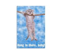 SLYASZX Hang in There Poster Canvas Oil Painting Decorative Painting Art Poster Hanging Painting Home Living Room Bedroom Dining WallUnframe-style24x36inch(60x90cm)