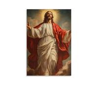 SLYASZX Jesus Christ Poster Canvas Oil Painting Decorative Painting Art Poster Hanging Painting Home Living Room Bedroom Dining WallUnframe-style20x30inch(50x75cm)