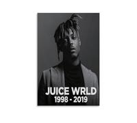 SLYASZX Juice WRLD Fighting Demons Poster Canvas Oil Painting Decorative Painting Art Poster Hanging Painting Home Living Room Bedroom Dining WallUnframe-style12x18inch(30x45cm)