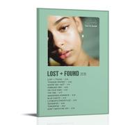 SLYASZX Lost & Found by Jorja Smith Poster Canvas Oil Painting Decorative Painting Art Poster Hanging Painting Home Living Room Bedroom Dining WallFrame-style08x12inch(20x30cm)