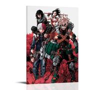 SLYASZX My Hero Academia Poster Canvas Oil Painting Decorative Painting Art Poster Hanging Painting Home Living Room Bedroom Dining WallFrame-style12x18inch(30x45cm)