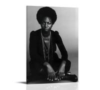SLYASZX Nina Simone Poster Canvas Oil Painting Decorative Painting Art Poster Hanging Painting Home Living Room Bedroom Dining WallFrame-style24x36inch(60x90cm)