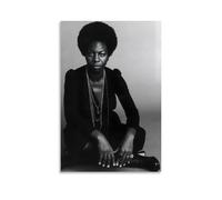 SLYASZX Nina Simone Poster Canvas Oil Painting Decorative Painting Art Poster Hanging Painting Home Living Room Bedroom Dining WallUnframe-style12x18inch(30x45cm)