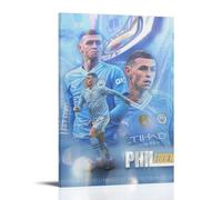 SLYASZX Phil Foden Poster Canvas Oil Painting Decorative Painting Art Poster Hanging Painting Home Living Room Bedroom Dining WallFrame-style16x24inch(40x60cm)