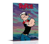 SLYASZX Popeye The Sailor Poster Canvas Oil Painting Decorative Painting Art Poster Hanging Painting Home Living Room Bedroom Dining WallFrame-style08x12inch(20x30cm)