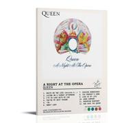 SLYASZX Queen A Night at The Opera Poster Canvas Oil Painting Decorative Painting Art Poster Hanging Painting Home Living Room Bedroom Dining WallFrame-style20x30inch(50x75cm)