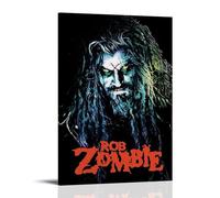 SLYASZX Rob Zombie Poster Canvas Oil Painting Decorative Painting Art Poster Hanging Painting Home Living Room Bedroom Dining WallFrame-style24x36inch(60x90cm)