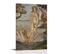 SLYASZX Sandro Botticelli The Birth of Venus Poster Canvas Oil Painting Decorative Painting Art Poster Hanging Painting Home Living Room Bedroom Dining WallFrame-style12x18inch(30x45cm)