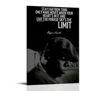 SLYASZX The Notorious B.I.G. Poster Canvas Oil Painting Decorative Painting Art Poster Hanging Painting Home Living Room Bedroom Dining WallFrame-style20x30inch(50x75cm)