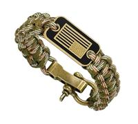 SLYB Camouflage Paracord Tactical Survival Bracelet for Men, Air Force Paracord with Outdoor Multi-Tools, American Veterans Bracelet, Veterans Day Gift, Gift for Veterans, One Size