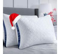 Slybear King Size Pillows Set of 2 - Cooling Hotel Luxury Bed Pillows for Sleeping 2 Pack, Supportive Breathable Down Alternative Gusseted Pillow for Side Stomach or Back Sleepers/