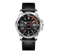 SLYHHZHMY Men's Round Watch Minimalist Watch Leather Strap Luminous Watch with Calendar Quartz Watch (Y)