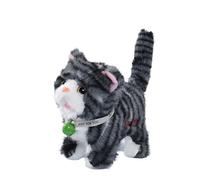 SLYHHZHMY Plush Cats That Can Walk, Learns to Speak, And Sing (12 Songs), Electric Cats Colorful Lights Filled Animals (Dark Grey)