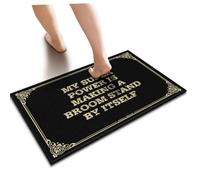 SLYNORA Funny Decor For Bar My Super Power Is Making A Broom Stand By Itself Doormat Outdoor Layering Rugs Front Door Man Cave Decor(65X90CM)
