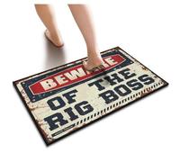 SLYNORA Funny Outdoor Doormat Beware Of The Rig Boss Doormat Friends Door Mat Music Decor(40X60CM)