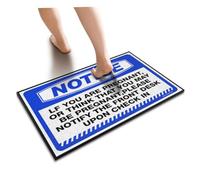 SLYNORA Funny Patio Decor Notice If You Are Pregnant, Please Notify The Front Desk Floor Mat Welcome Mat Fall Front Door Welcome Mat(50X80CM)