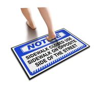 SLYNORA Retro Rugs Notice Sidewalk Closed Use On Opposite Side Of The Street Doormat Fall Outdoor Decorations Front Door Inside Mat(65X90CM)