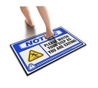SLYNORA Summer Door Mat Outdoor Notice Please Watch Your Step As You Are Exiting Doormat Front Porch Fall Decor Spring Kitchen Mats(65X90CM)