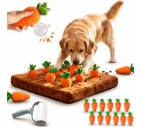 Slysuck Carrot Patch Dog Toy, Interactive Carrot Farm Dogs Toy, Squeaky Carrots & Farm Snuffle Mat, Dog Snuffle Mat Carrots Patch Toys for Pet Stress Relief, Slow Feeder & Mental Enrichment，1PCS