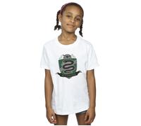 Slytherin Chest Badge Cotton T-Shirt Harry Potter White 7-8 Years